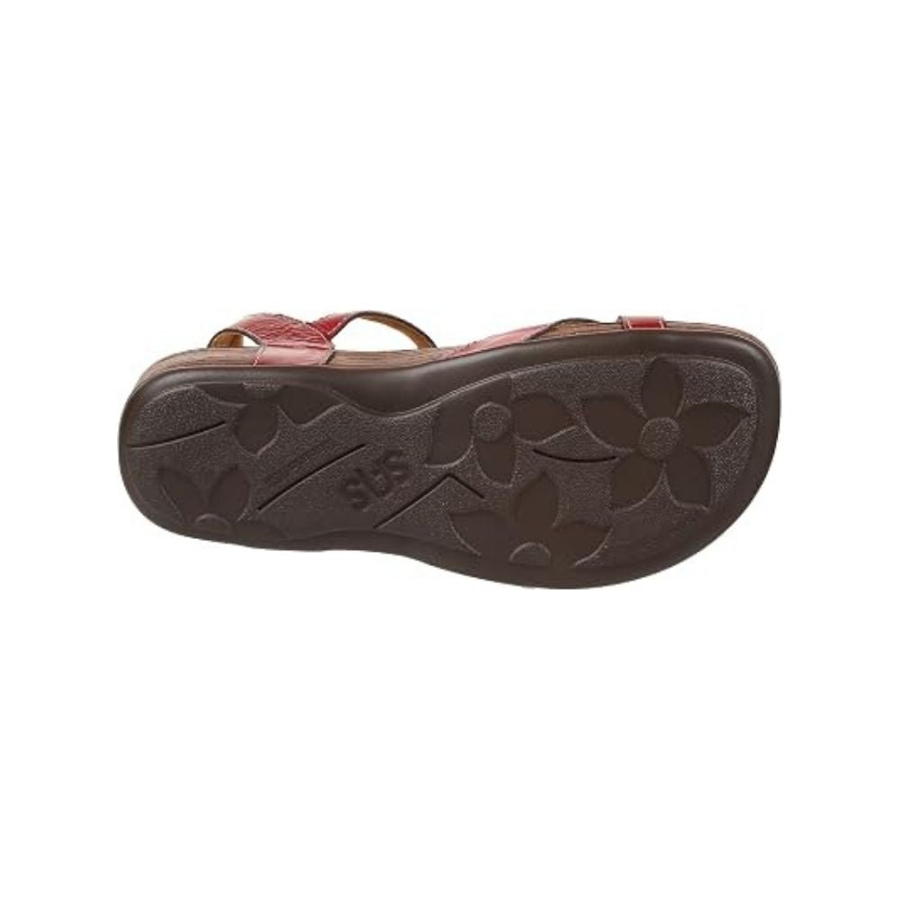 SAS Women's Pampa Leather Comfort Ankle-Strap Sandal - Lipstick 5
