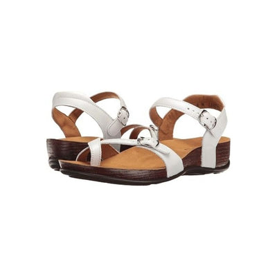 SAS Women's Pampa Leather Comfort Ankle-Strap Sandal - Pearl White 2