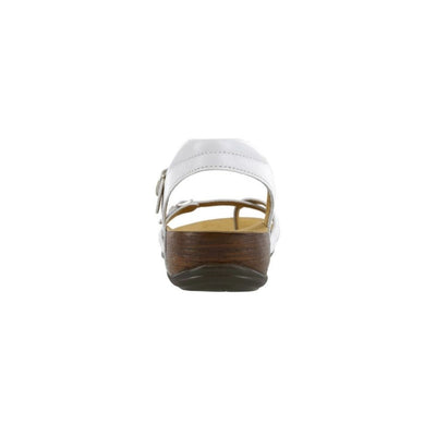 SAS Women's Pampa Leather Comfort Ankle-Strap Sandal - Pearl White 5
