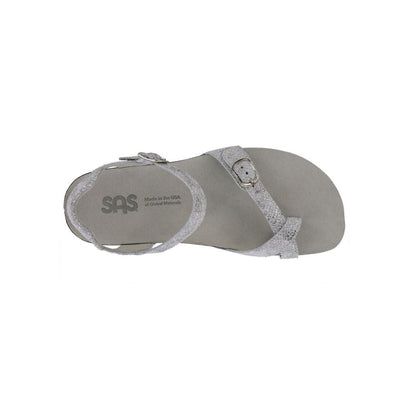 SAS Women's Pampa Leather Comfort Ankle-Strap Sandal - Plata 4