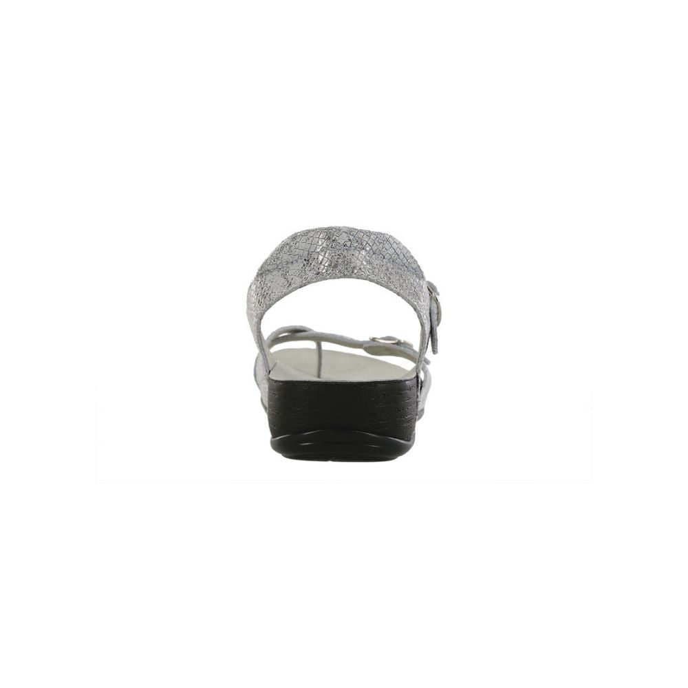 SAS Women's Pampa Leather Comfort Ankle-Strap Sandal - Plata 8