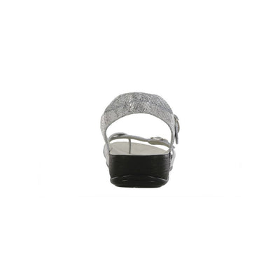 SAS Women's Pampa Leather Comfort Ankle-Strap Sandal - Plata 8