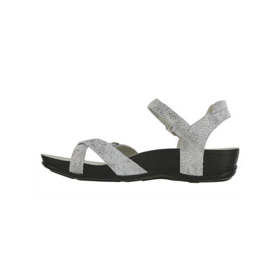SAS Women's Pampa Leather Comfort Ankle-Strap Sandal - Plata 3