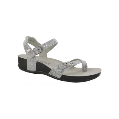 SAS Women's Pampa Leather Comfort Ankle-Strap Sandal - Plata 1