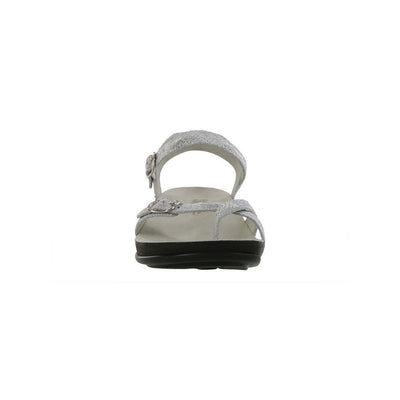 SAS Women's Pampa Leather Comfort Ankle-Strap Sandal - Plata 7