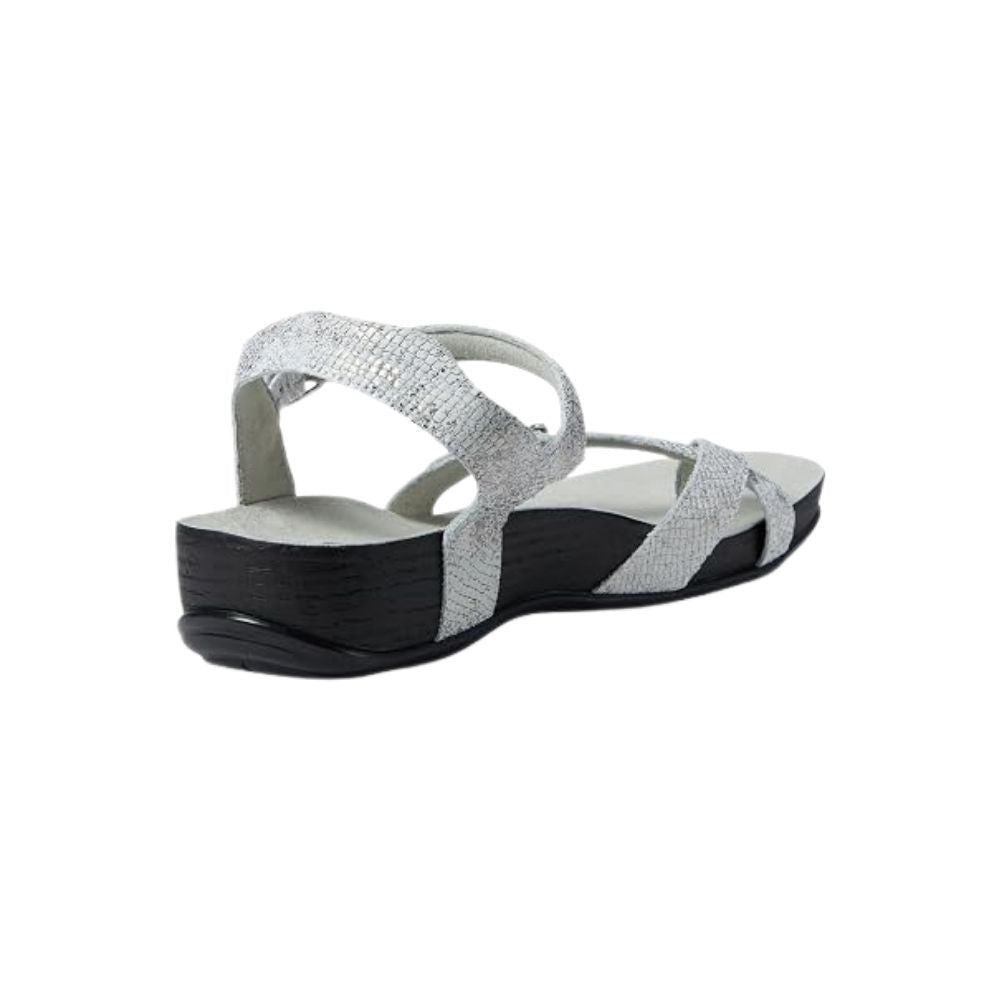 SAS Women's Pampa Leather Comfort Ankle-Strap Sandal - Plata 5