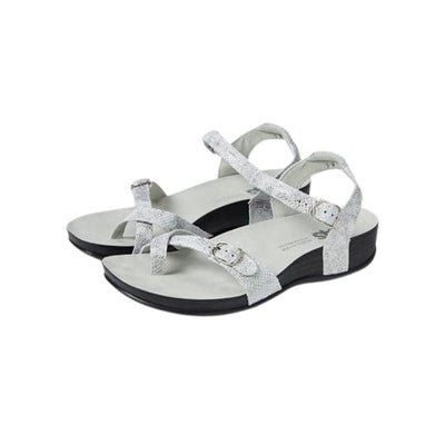 SAS Women's Pampa Leather Comfort Ankle-Strap Sandal - Plata 2