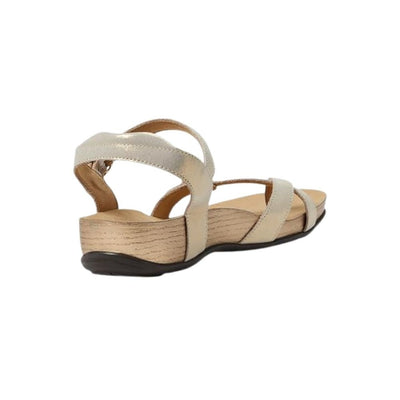 SAS Women's Pampa Leather Comfort Ankle-Strap Sandal - Soft Gold 6