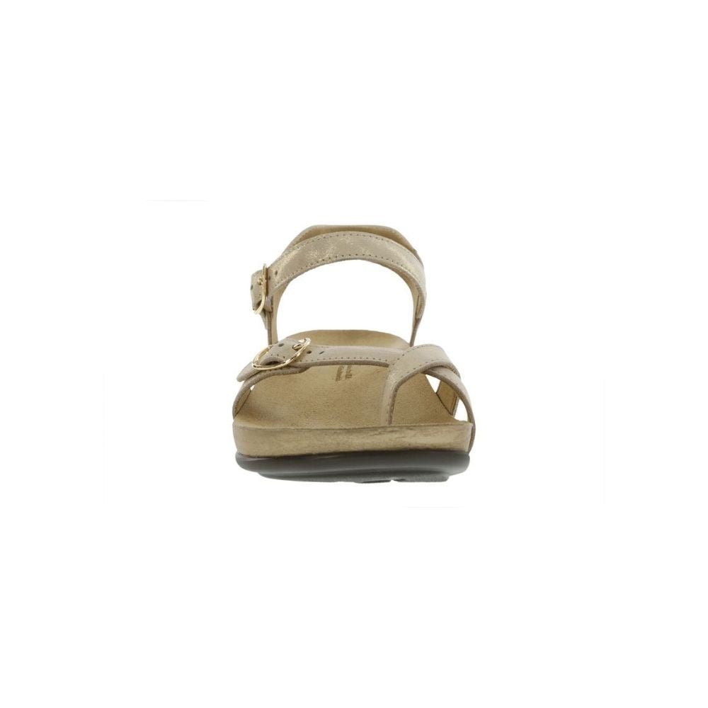 SAS Women's Pampa Leather Comfort Ankle-Strap Sandal - Soft Gold 7