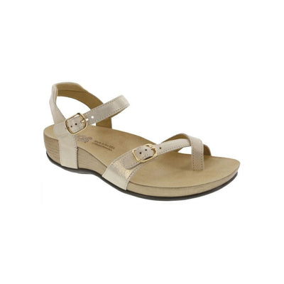 SAS Women's Pampa Leather Comfort Ankle-Strap Sandal - Soft Gold 1