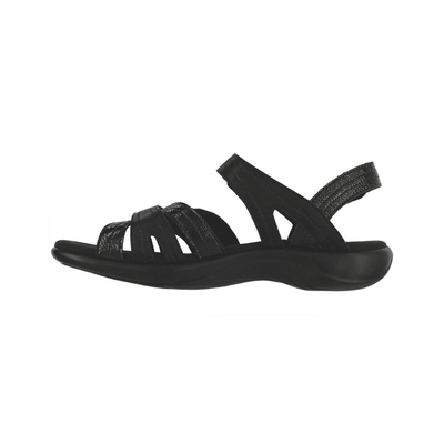 SAS Women's Pier Supportive Leather Sandal - Black Sand 5