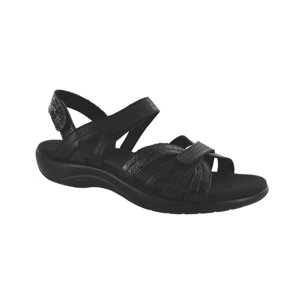 SAS Women's Pier Supportive Leather Sandal - Black Sand 1