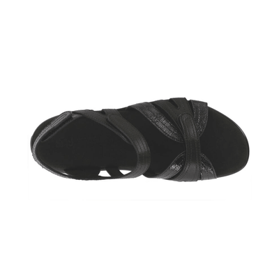 SAS Women's Pier Supportive Leather Sandal - Black Sand 2