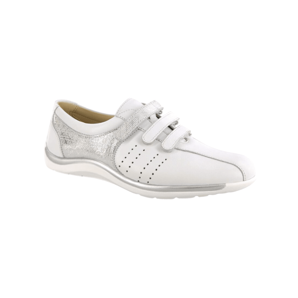 SAS Women's Race Time Walking Shoe - Chalk / Silver 1