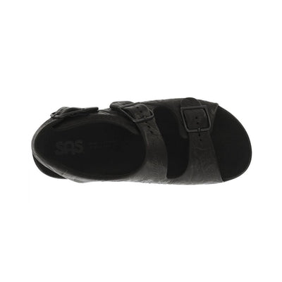 SAS Women’s Relaxed Supportive Leather Slip-On Shoe – Black Larse 2