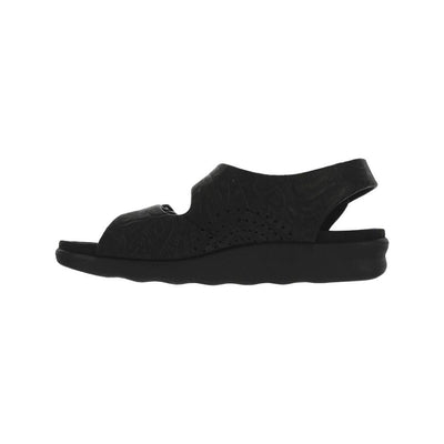 SAS Women’s Relaxed Supportive Leather Slip-On Shoe – Black Larse 5