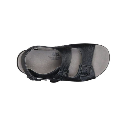 SAS Women’s Relaxed Supportive Leather Slip-On Shoe – Black 5