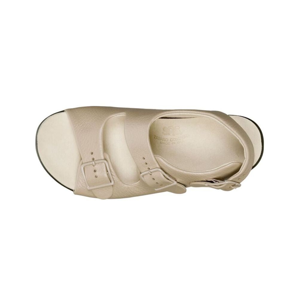 SAS Women’s Relaxed Supportive Leather Slip-On Shoe – Natural 3