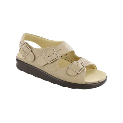 SAS Women’s Relaxed Supportive Leather Slip-On Shoe – Natural 1