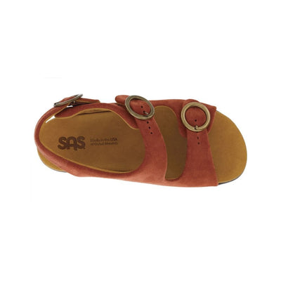 SAS Women’s Relaxed Supportive Leather Slip-On Shoe – Rust 2
