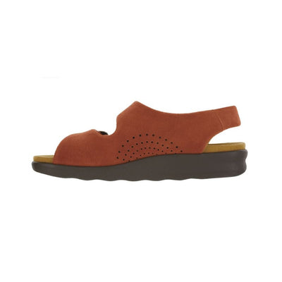SAS Women’s Relaxed Supportive Leather Slip-On Shoe – Rust 5