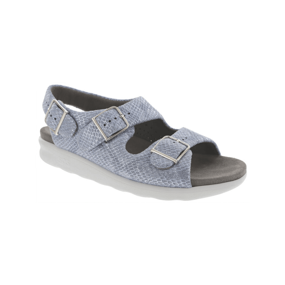SAS Women’s Relaxed Supportive Leather Slip-On Shoe – Spring Blue 1