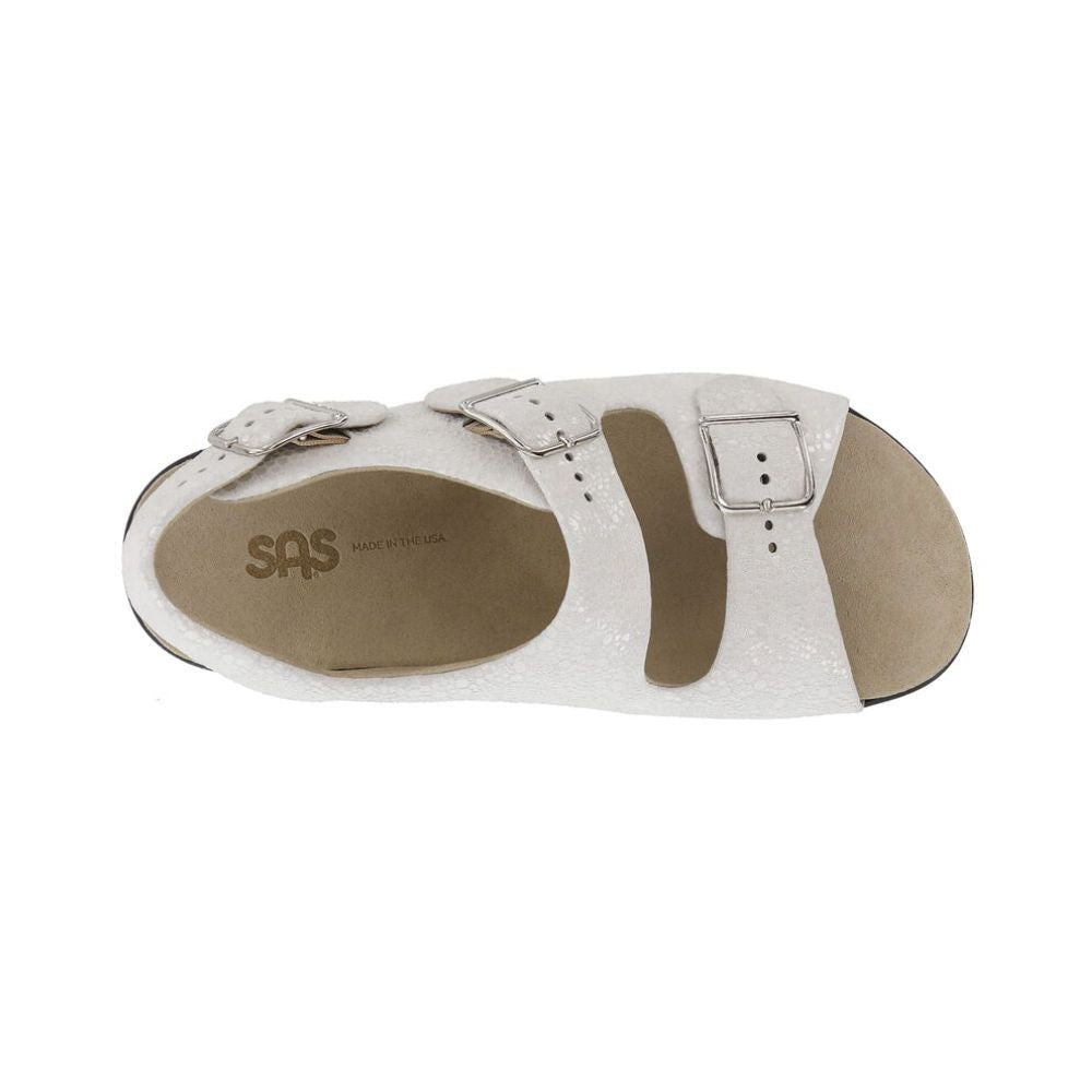 SAS Women’s Relaxed Supportive Leather Slip-On Shoe – Vanilla 2