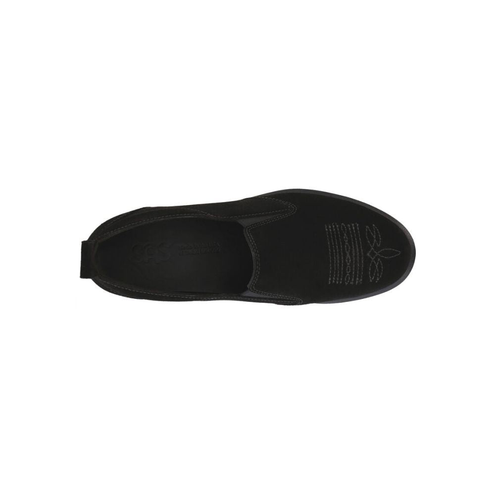 SAS Women’s Saddle Slip-On Comfort Loafer Leather Shoe – Black Suede 2