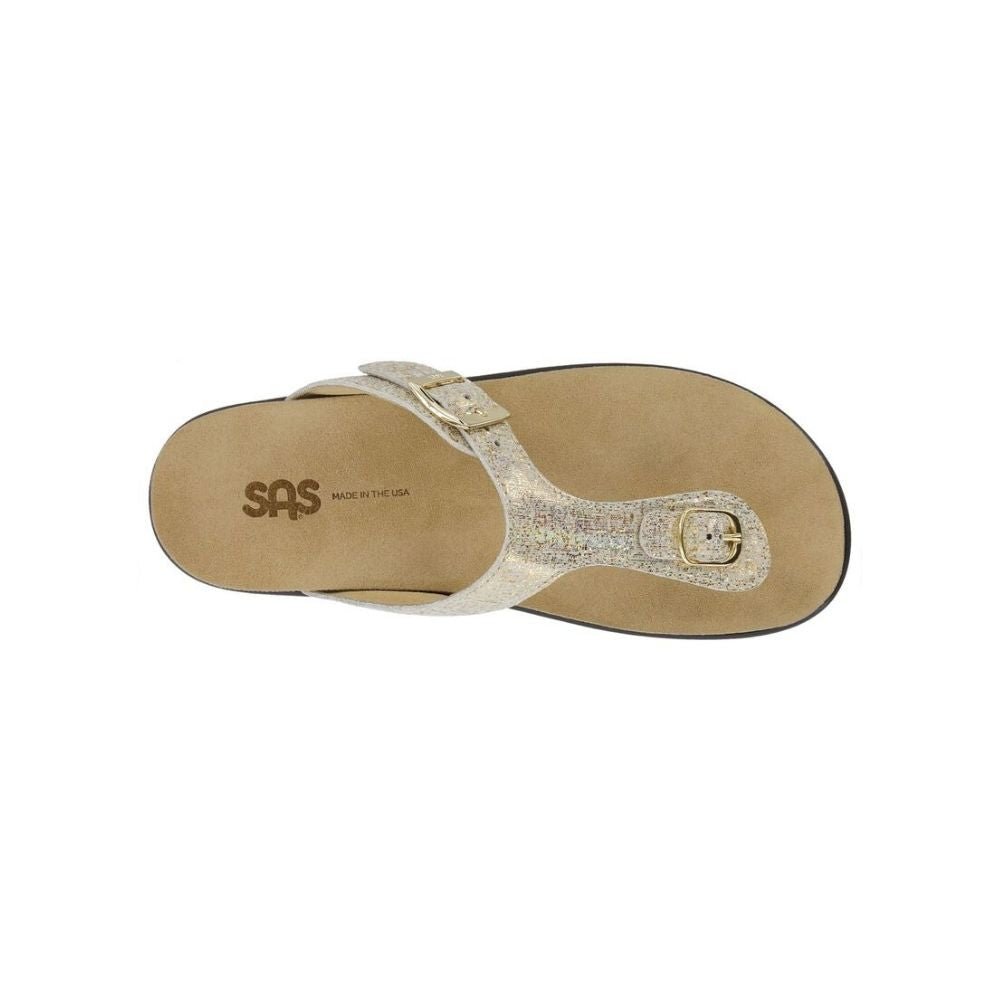 SAS Women’s Sanibel Sandal Ergonomic Comfort Slide - Shiny Gold 3