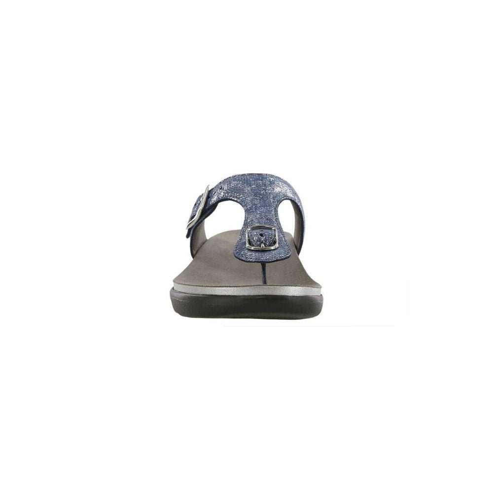 SAS Women’s Sanibel Sandal Ergonomic Comfort Slide - Silver Blue 4