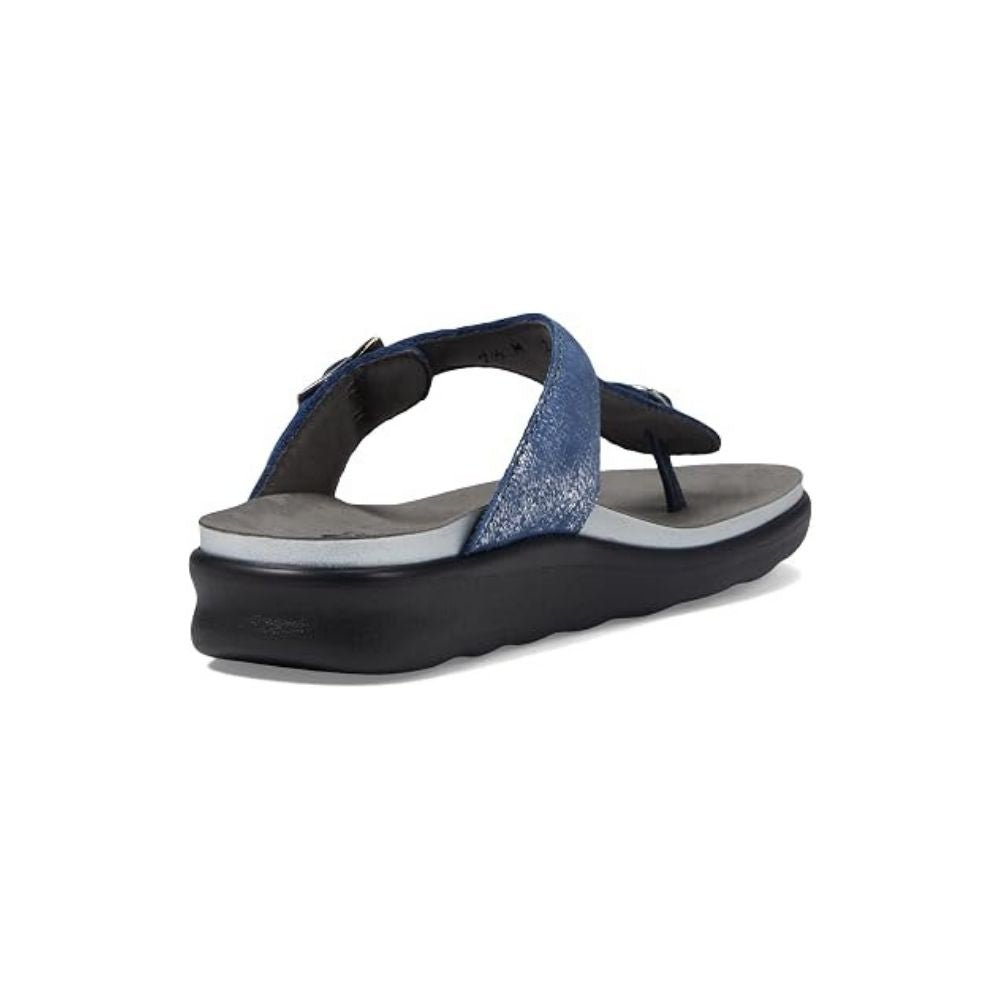 SAS Women’s Sanibel Sandal Ergonomic Comfort Slide - Silver Blue 7