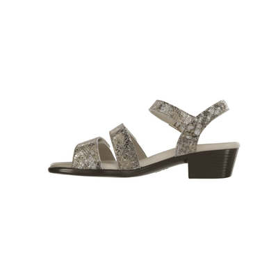 SAS Women's Savanna Adjustable Strap Leather Sandal - Multisnake Gold 5