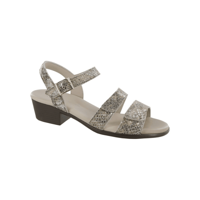 SAS Women's Savanna Adjustable Strap Leather Sandal - Multisnake Gold 1