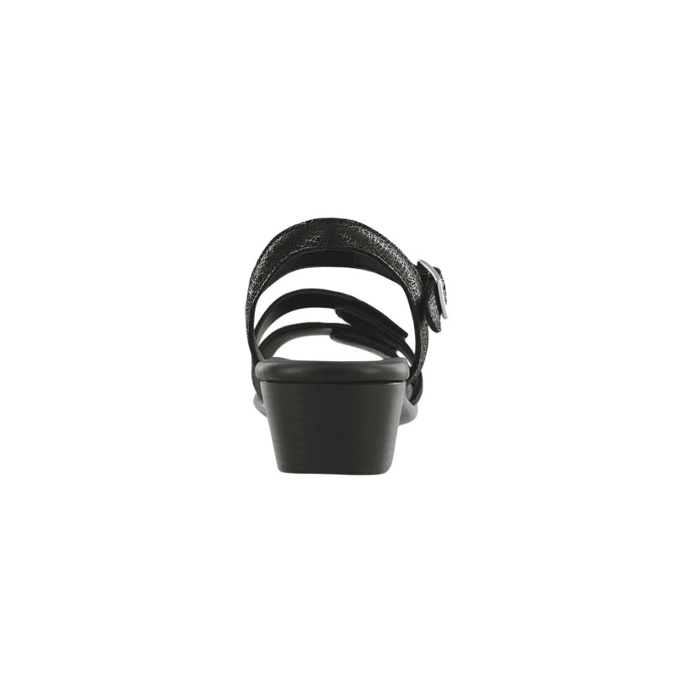 SAS Women's Savanna Adjustable Strap Leather Sandal - Web Black 4