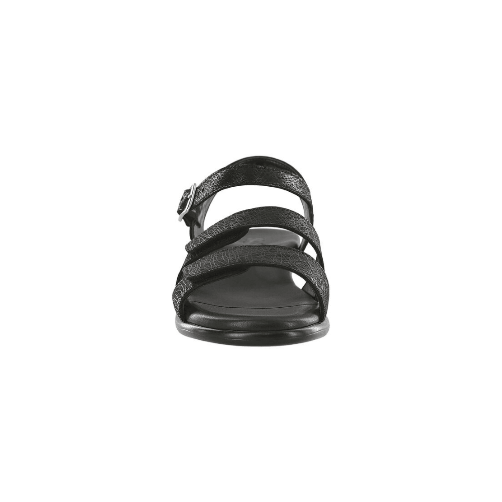 SAS Women's Savanna Adjustable Strap Leather Sandal - Web Black 3
