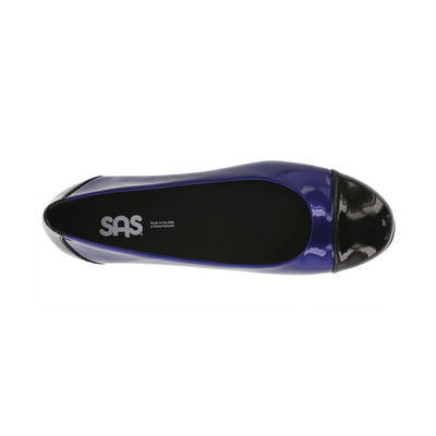 SAS Women’s Scenic Cap Toe Ballet Flat – Black / Sapphire 2