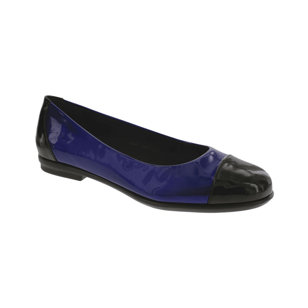 SAS Women’s Scenic Cap Toe Ballet Flat – Black / Sapphire 1