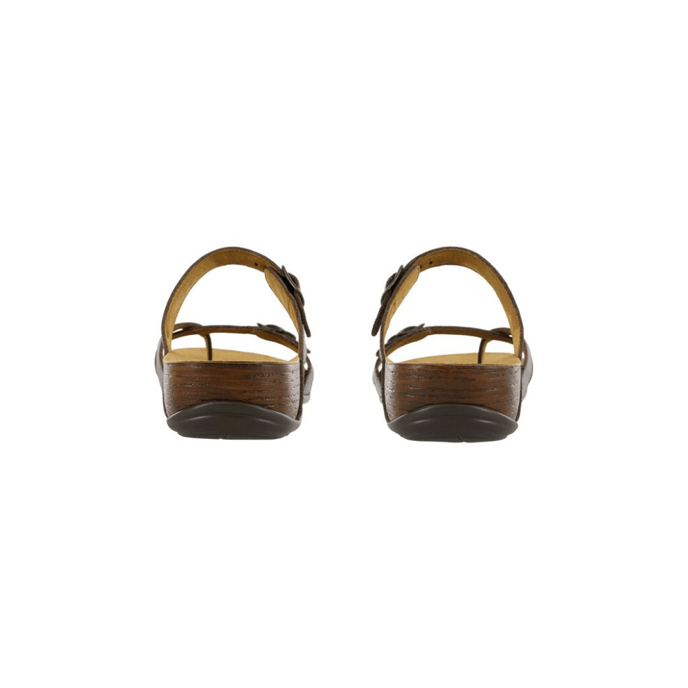 SAS Women’s Shelly Leather Adjustable Slide Sandal – Coffee 3