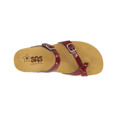 SAS Women’s Shelly Leather Adjustable Slide Sandal – Lipstick 2
