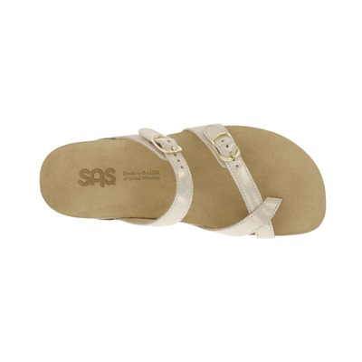 SAS Women’s Shelly Leather Adjustable Slide Sandal – Soft Gold 2