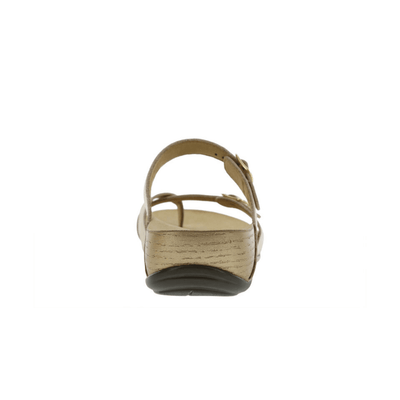 SAS Women’s Shelly Leather Adjustable Slide Sandal – Soft Gold 4