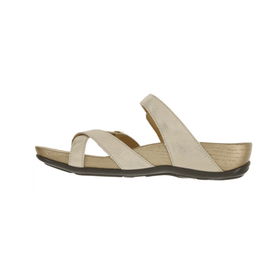 SAS Women’s Shelly Leather Adjustable Slide Sandal – Soft Gold 5