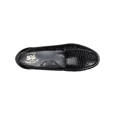 SAS Women's Simplify Leather Slip-On Loafer – Black Croc 5