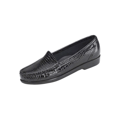 SAS Women's Simplify Leather Slip-On Loafer – Black Croc 4