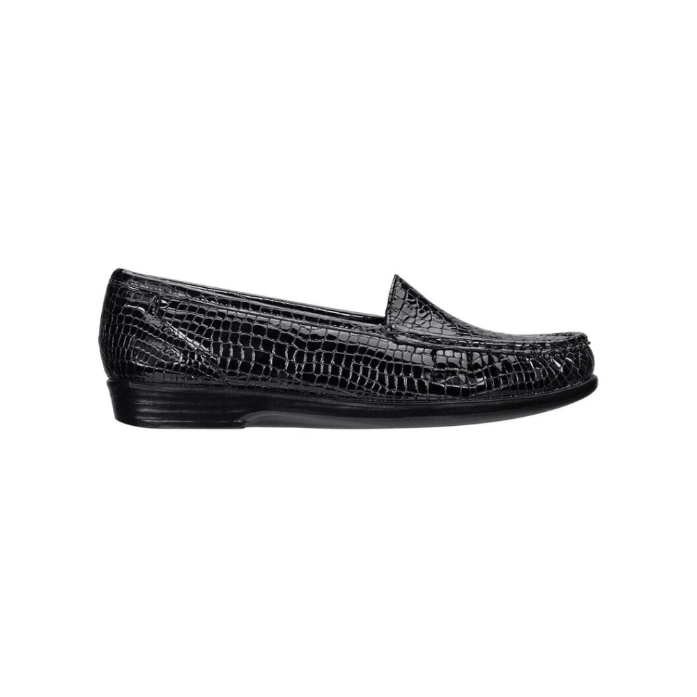 SAS Women's Simplify Leather Slip-On Loafer – Black Croc 3