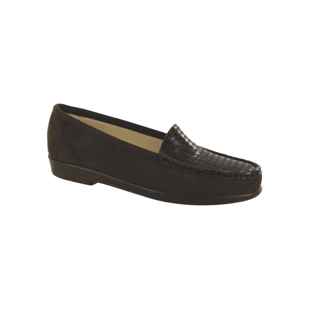 SAS Women's Simplify Leather Slip-On Loafer – Brown Tetris 1