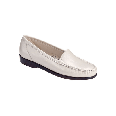 SAS Women's Simplify Leather Slip-On Loafer – Pearl Bone 1
