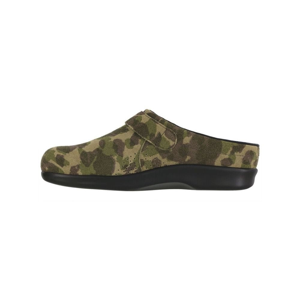 SAS Women’s Slip-On Leather Orthotic Comfort Clog – Camo 5