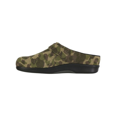 SAS Women’s Slip-On Leather Orthotic Comfort Clog – Camo 5