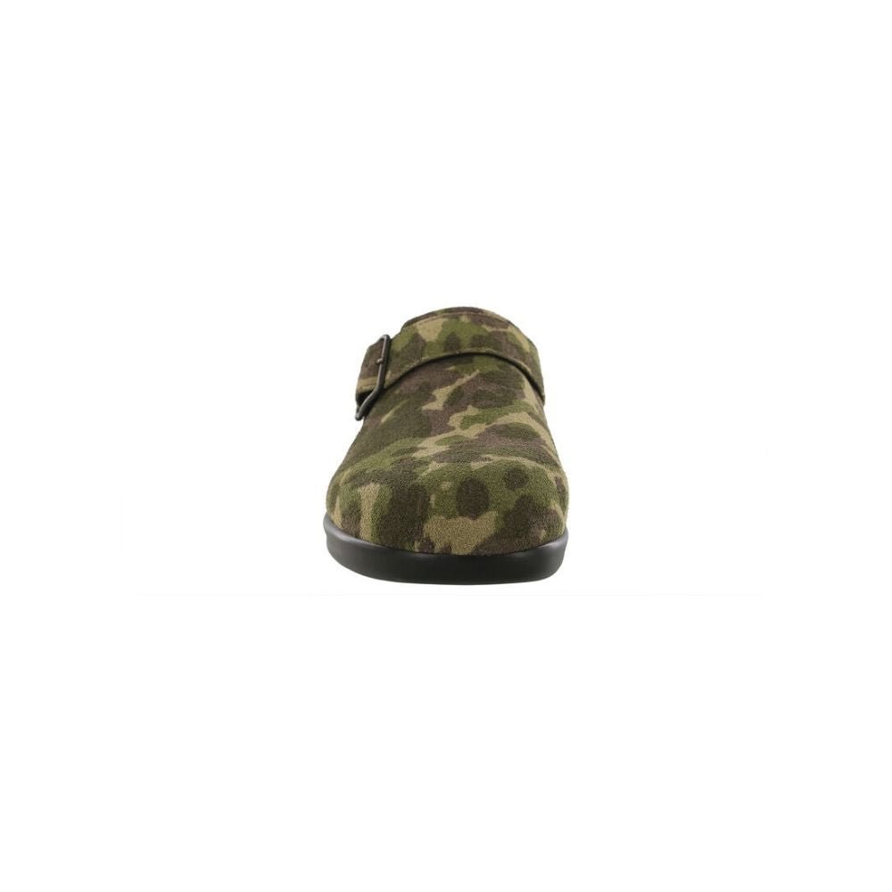 SAS Women’s Slip-On Leather Orthotic Comfort Clog – Camo 3